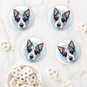 Blue Heeler Dog 3D Inspired Coaster Set