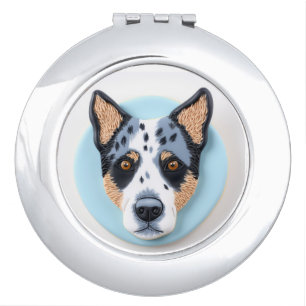 Blue Heeler Dog 3D Inspired Compact Mirror