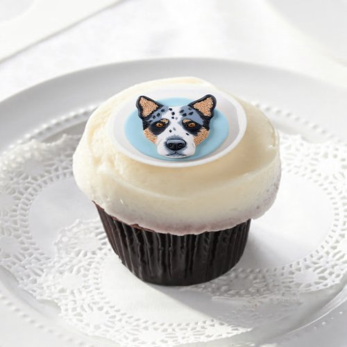 Blue Heeler Dog 3D Inspired Edible Frosting Rounds