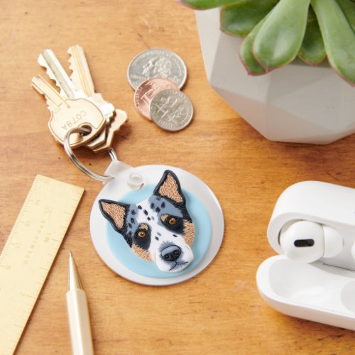 Blue Heeler Dog 3D Inspired Keychain