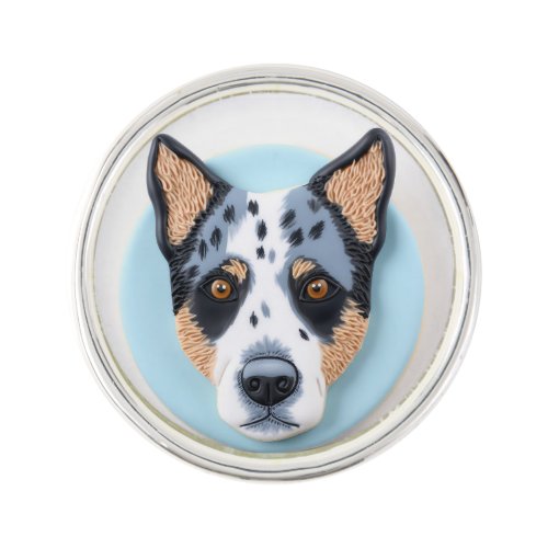 Blue Heeler Dog 3D Inspired Lapel Pin
