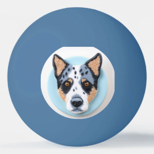 Blue Heeler Dog 3D Inspired Ping Pong Ball