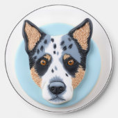 Blue Heeler Dog 3D Inspired Wireless Charger (Front)