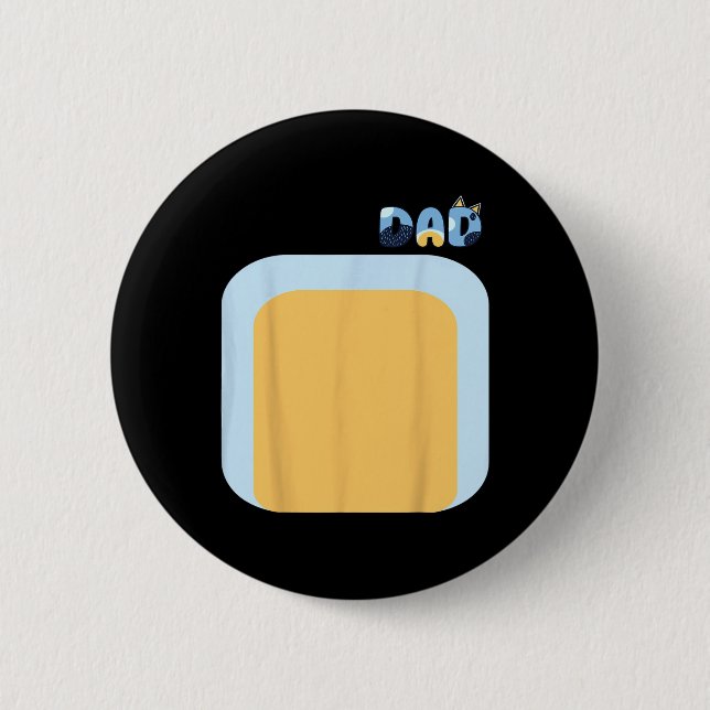 Blue Heeler Dog Dad Matching Family Costumes Diy H Button (Front)