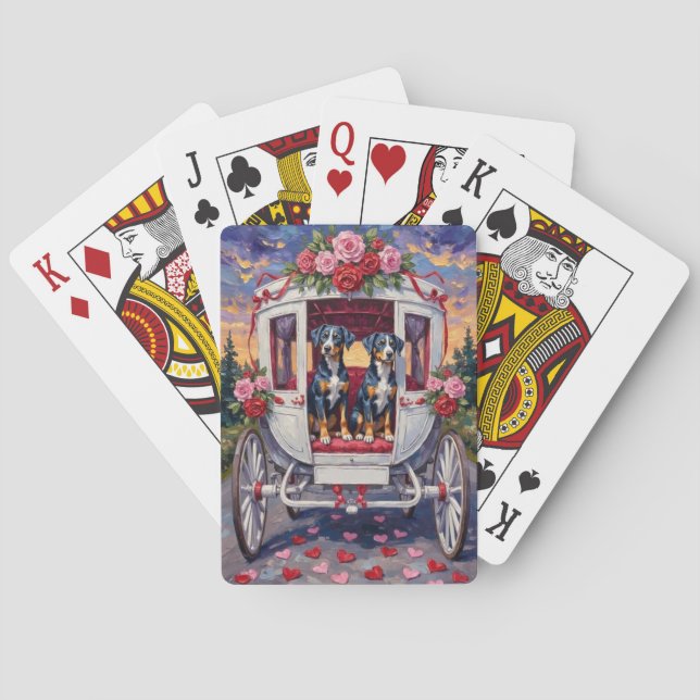 Blue Heeler Dog Valentine's Day Poker Cards (Back)