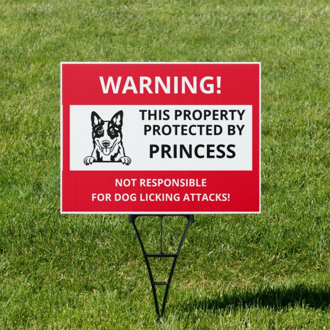 BLUE HEELER | Funny Beware of Dog Sign (Insitu)