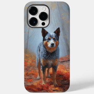 Blue Heeler in Autumn Leaves Fall Inspire Case-Mate iPhone 14 Pro Max Case