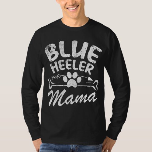 Blue Heeler Mama Best Dog Owner Gift Mom Ever Moth T_Shirt