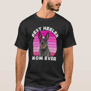 Blue Heeler Mom For Women Retro Blue Australian Ca T-Shirt