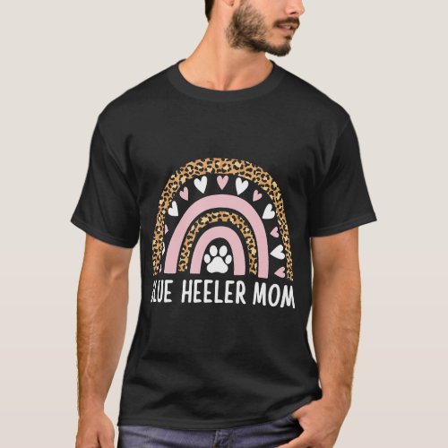 Blue Heeler Mom Mama Australian Cattle Dog Rainbow T_Shirt