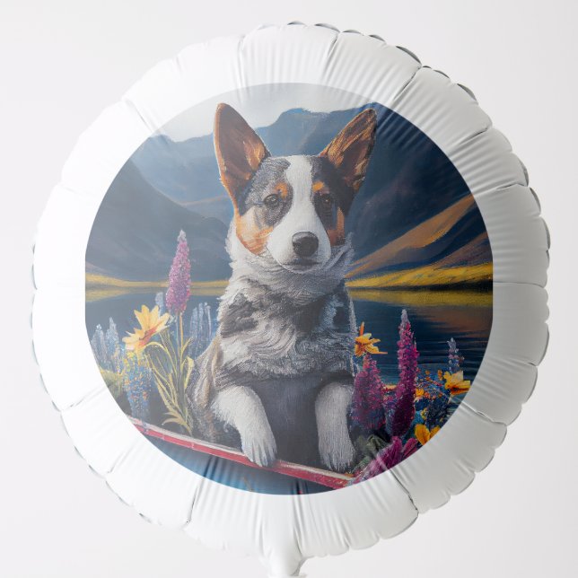 Blue Heeler on a Paddle: A Scenic Adventure Balloon (Front)