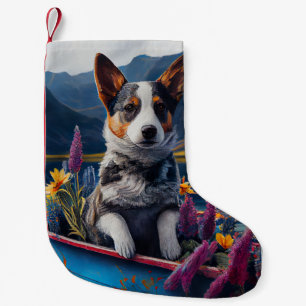 Blue Heeler on a Paddle: A Scenic Adventure Small Christmas Stocking