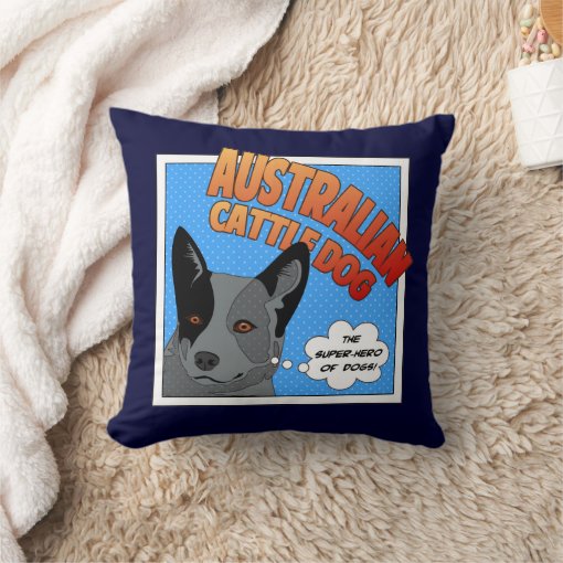 Blue Heeler Throw Pillow Zazzle