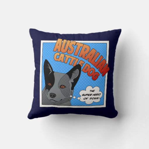 Blue Heeler Throw Pillow Zazzle