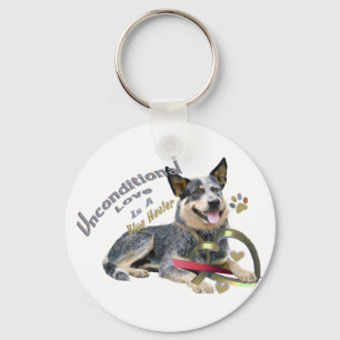 Blue Heeler Unconditional Love Keychain