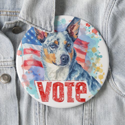 Blue Heeler US Elections Vote for a Change  Button