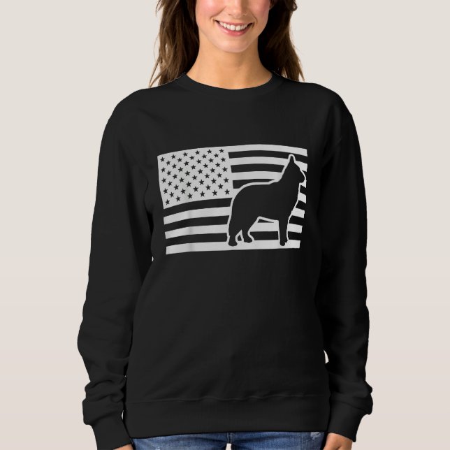 Blue Heeler USA Flag Sweatshirt (Front)