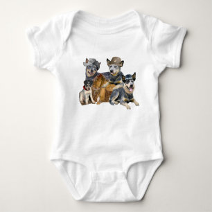 Blue Heeler Western Theme Apparel Baby Bodysuit