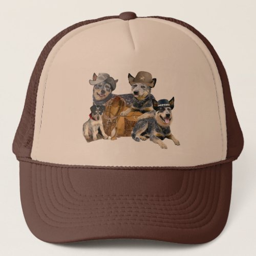 Blue Heeler Western Theme Apparel Trucker Hat