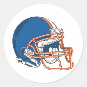 Blue Helmet Classic Round Sticker