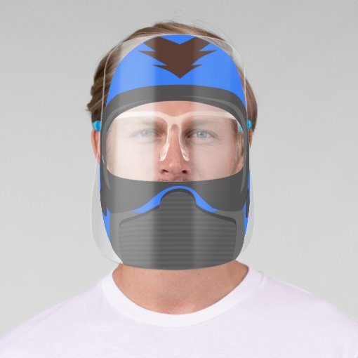 Blue Helmet Motorcycle Paintball Face Shield Zazzle