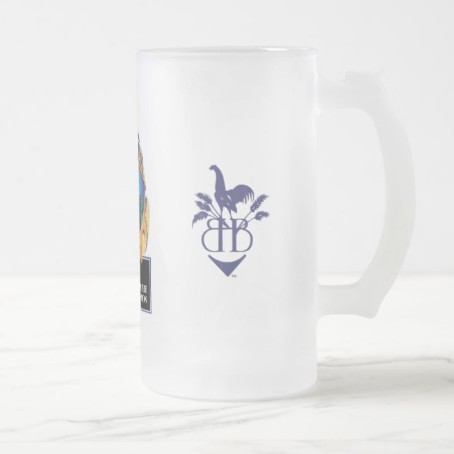 Blue Hen Beer Frosted Glass Mug (Right)