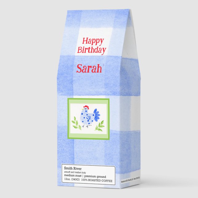 Blue Hen Check CUSTOMIZE Ground Roasted Coffee (Front)