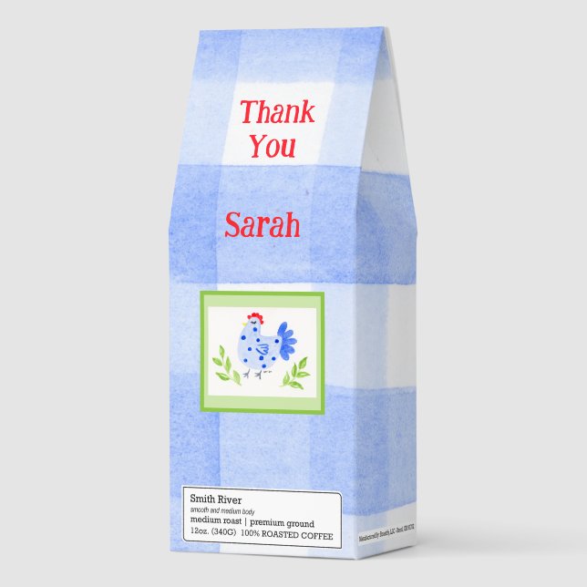 Blue Hen Check CUSTOMIZE Thank You Roasted Coffee (Front)