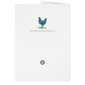 Blue Hen Chicken Eggs Thank You Cards (Back)