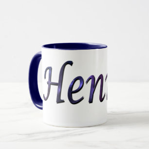 Blue Henry Name Logo, Mug