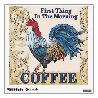 Blue Hens, Morning Coffee Wall Decal