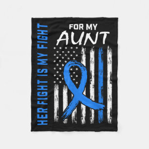 Blue Her Fight Is My Fight Diabetes Awareness Shir Fleece Blanket