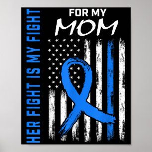 Blue Her Fight Is My Fight Diabetes Awareness Shir Poster