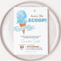 Blue Here's the Scoop Baby Shower