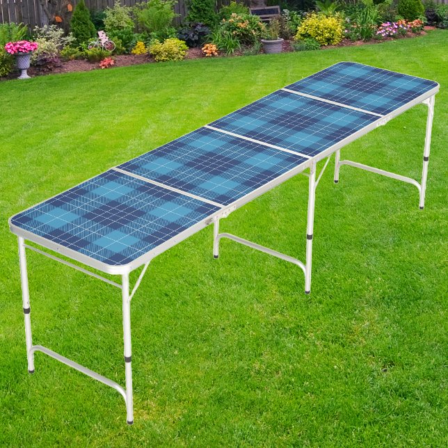 Blue Heritage Plaid Beer Pong Table (Creator Uploaded)