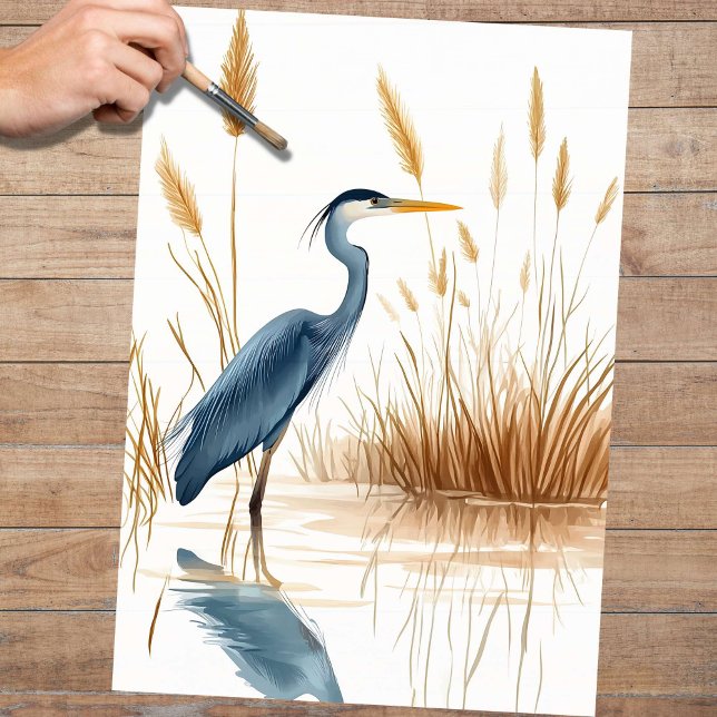 Blue Heron 3 Decoupage Paper (Creator Uploaded)