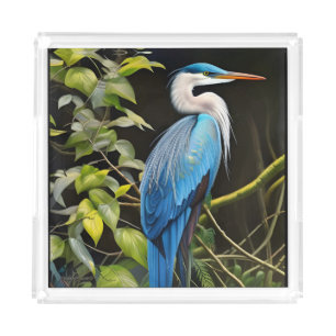 Blue Heron Acrylic Tray