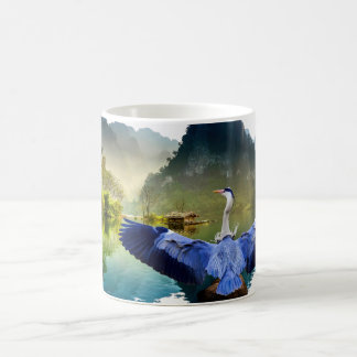 Blue Heron at a Beautiful Lake in Vietnam Coffee Mug