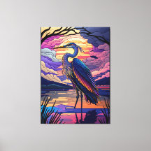Blue Heron at Sunset