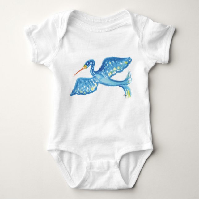 Blue Heron Baby Bodysuit (Front)