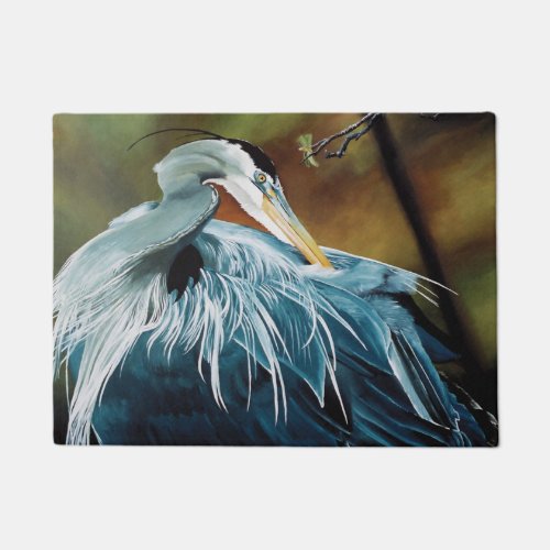 Blue Heron Bird Doormat