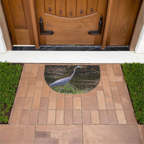 Blue Heron Bird Florida Wetlands Photo Doormat