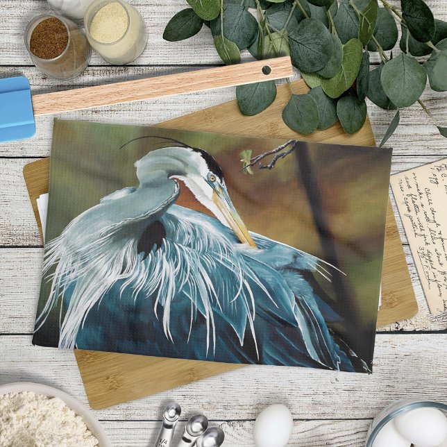 Blue Heron Bird Towel (Creator Uploaded)