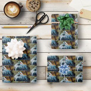 Blue Heron Bird Wrapping Paper Sheets