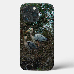 Blue Heron Birds Nest iPhone 13 Pro Case