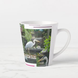 Blue Heron Design Latte Mug