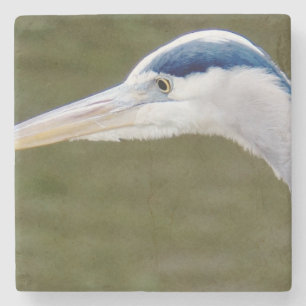Blue Heron detail Stone Coaster