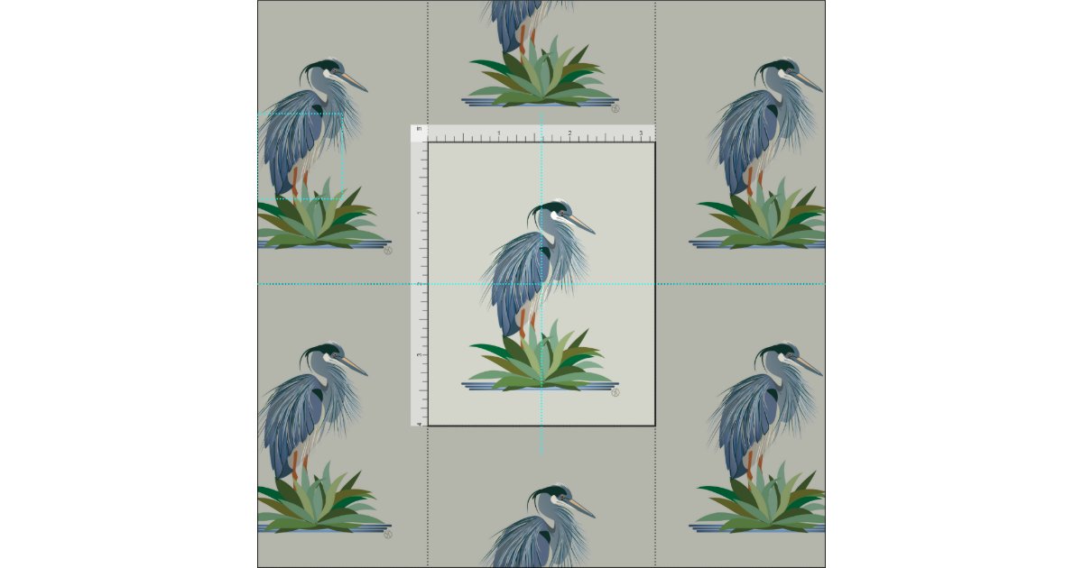 Blue Heron Fabric Zazzle