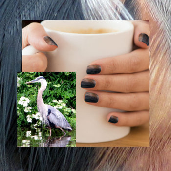 Blue Heron Feathers -  Nails Art Minx Nail Art by CatsEyeViewGifts at Zazzle