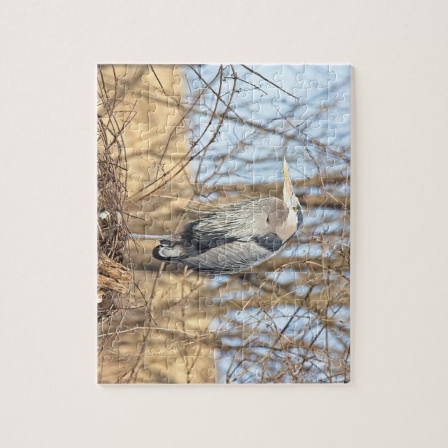 Blue Heron Horizontal Jigsaw Puzzle (Vertical)